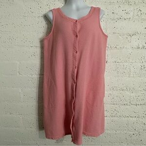 PINK Victoria's Secret Womens Swim Coverup L Pink Pearl Snap Sleeveless BE10